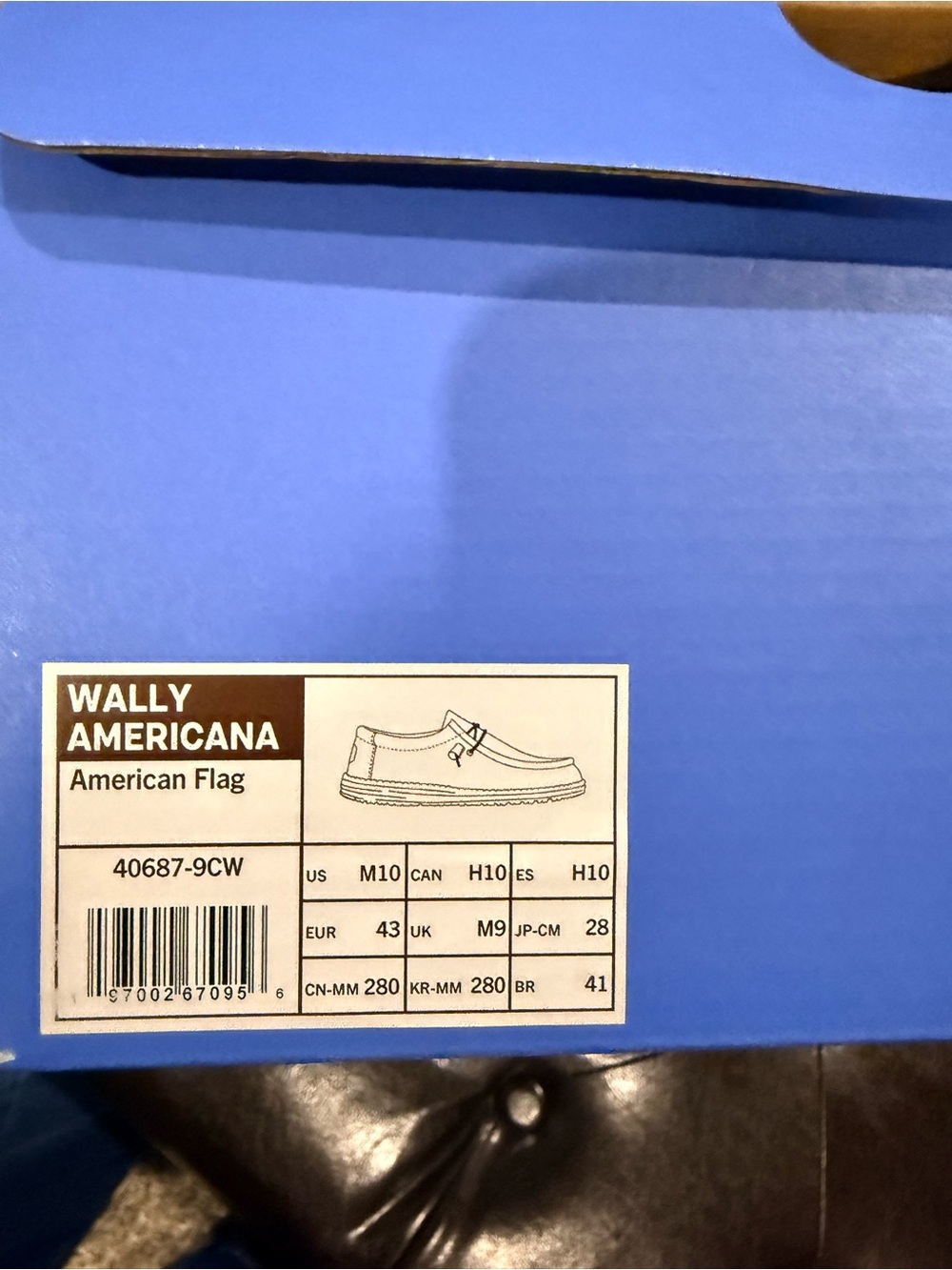 Hey Dude Wally Americana Boat Shoes - Blue/White